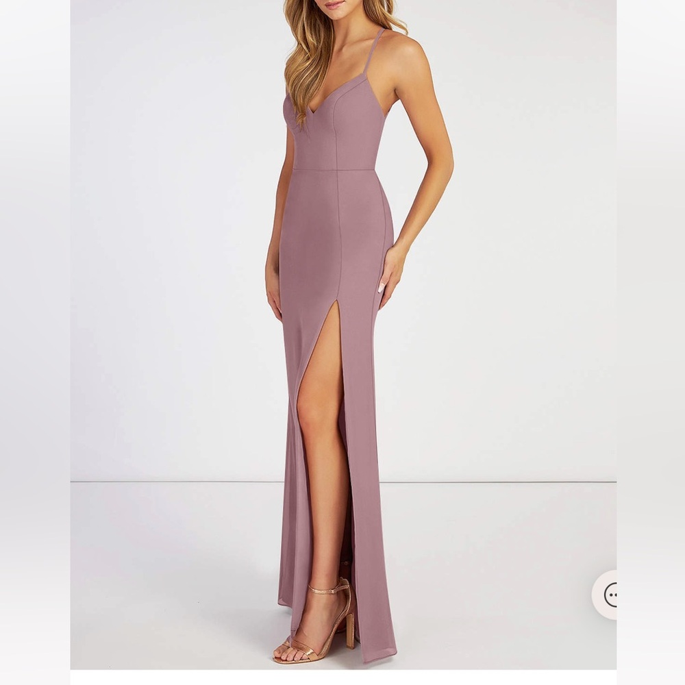 Azazie Manila dusty rose bridesmaid dress